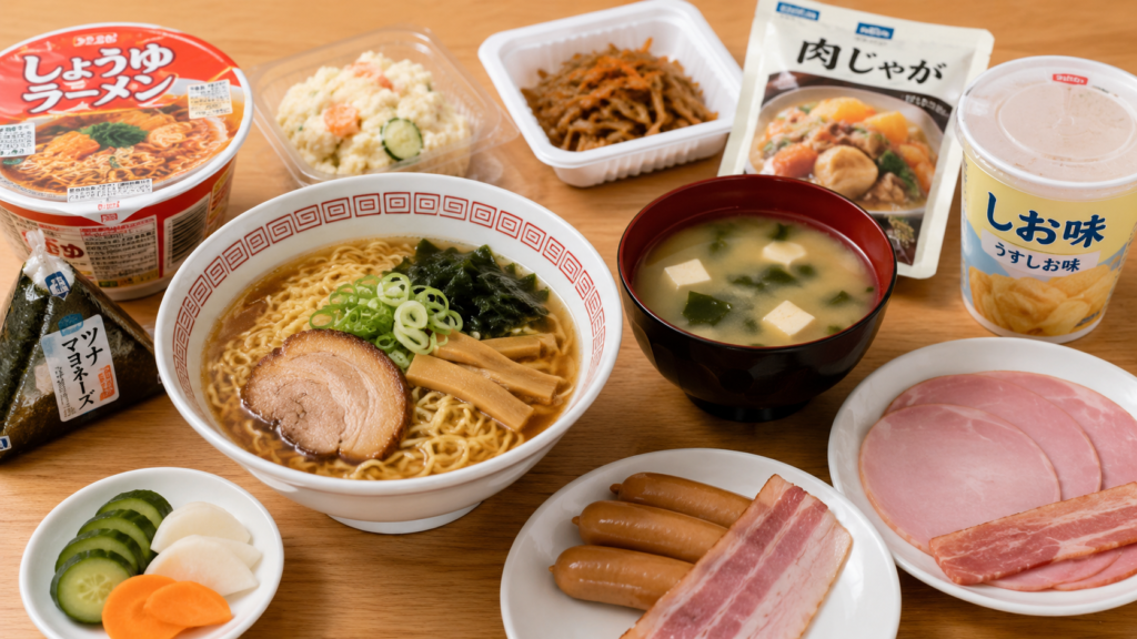麺類や味噌汁、加工食品など塩分が多くなりやすい食事