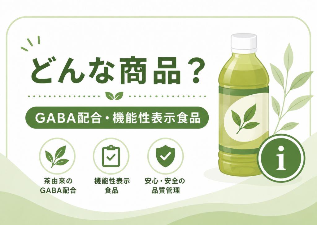 からだおだやか茶WのGABA配合や機能性表示食品としての特徴を整理したイメージ画像