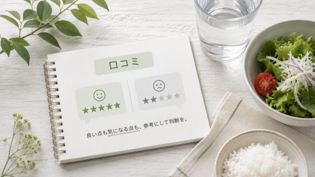 サラシア100の良い口コミと気になる口コミを星評価で比較したイメージ