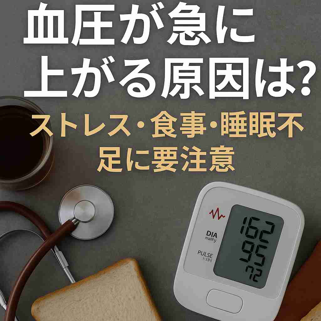 血圧が急に上がる原因は?ストレス・食事・睡眠不足に要注意