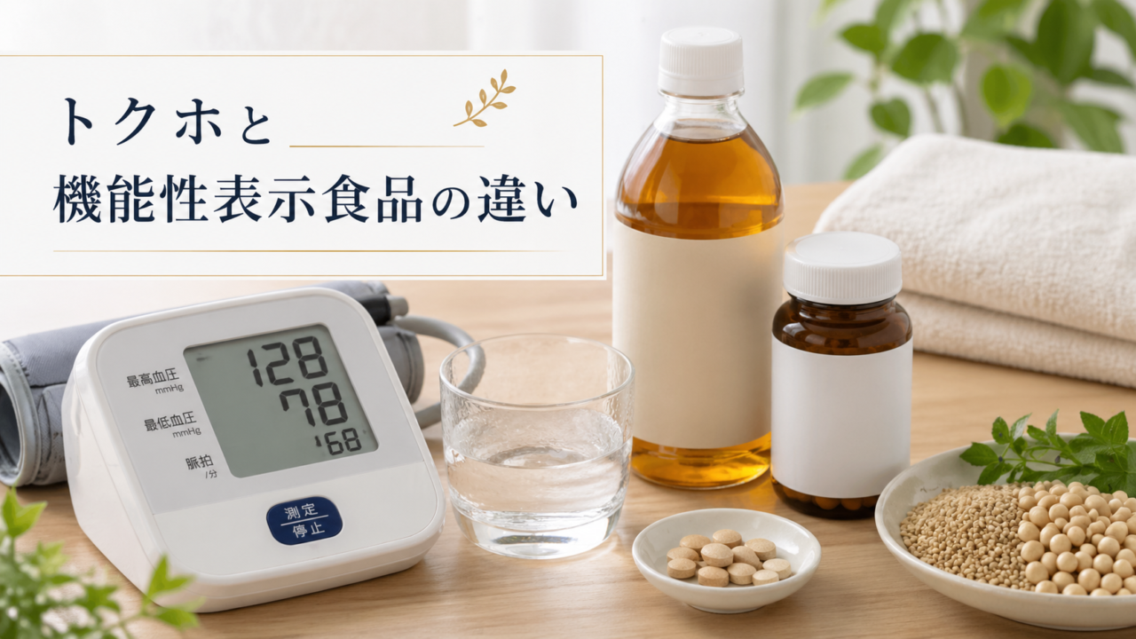 トクホと機能性表示食品の違いは?血圧が気になる人が見るべきポイント