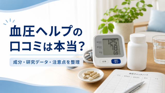 【薬剤師が解説】小林製薬 血圧ヘルプの口コミは本当？成分・効果・注意点を整理