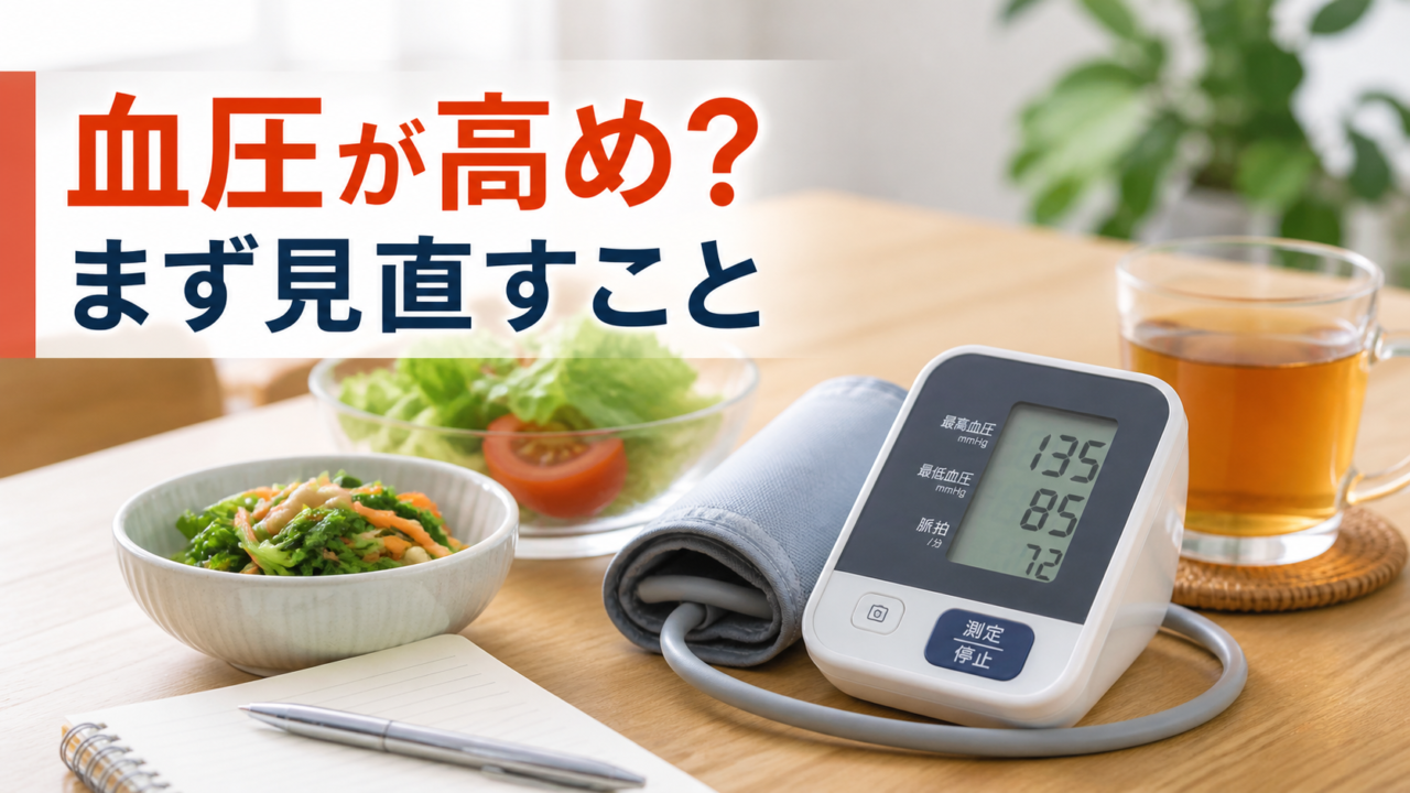血圧が気になる人へ｜食事・運動・測定習慣・健康食品の選び方を薬剤師が解説
