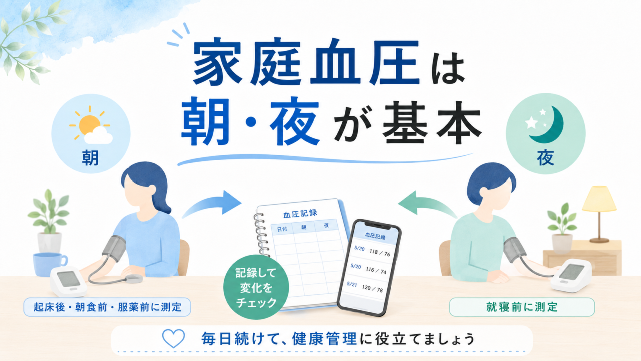家庭で血圧はいつ測る？朝・夜の測定タイミングと注意点