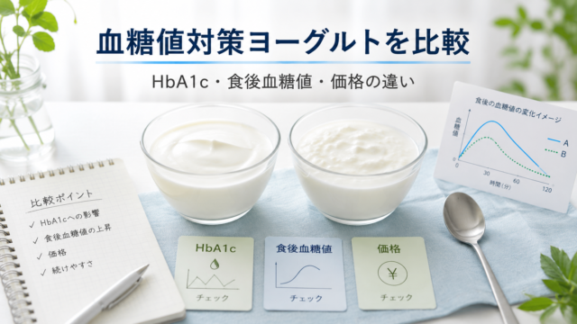 血糖値が気になる人向けヨーグルトはどれ？明治A1c対策とトリプルヨーグルトを比較