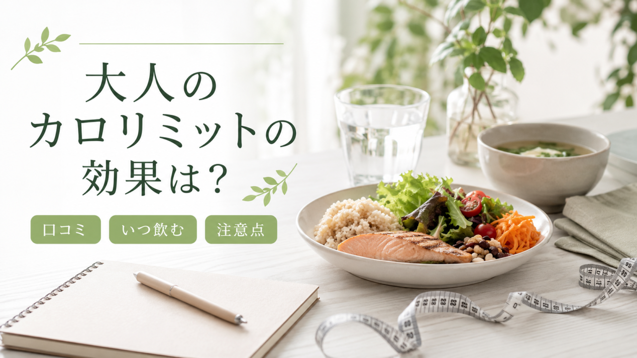 大人のカロリミットの効果は？痩せた口コミ・効果なしの理由・いつ飲むかを解説