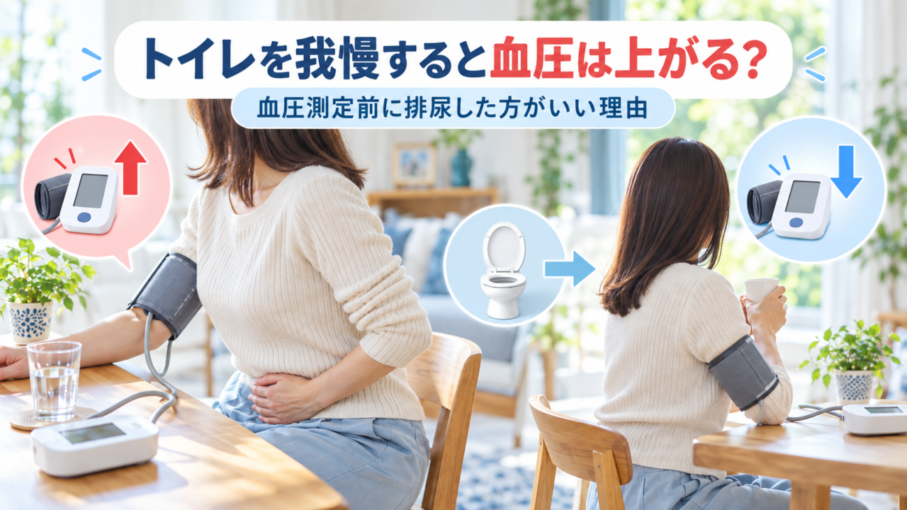 トイレを我慢すると血圧は上がる？血圧測定前に排尿した方がいい理由