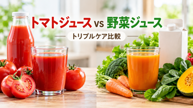 カゴメトマトジューストリプルケアと野菜一日これ一本トリプルケアを比較｜どっちがいい？成分・栄養・価格の違いを薬剤師が解説