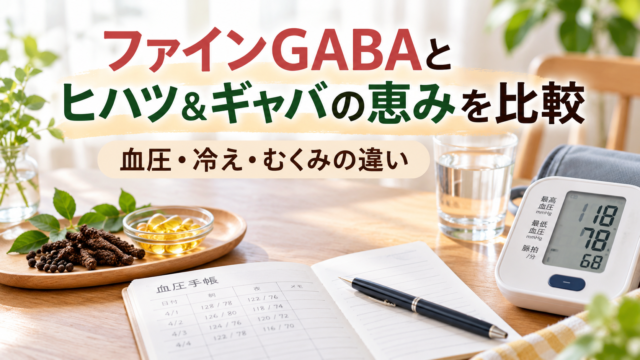 ファインGABAとヒハツ＆ギャバの恵みを比較｜どっちがいい？GABA量・EPA/DHA・冷え・むくみ・価格の違いを薬剤師が解説