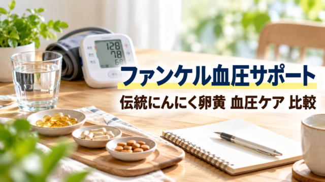 ファンケル血圧サポートと伝統にんにく卵黄 血圧ケアを比較｜どっちがいい？成分・価格・違いを解説