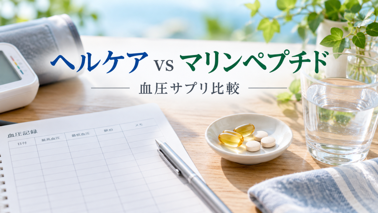 ヘルケアとマリンペプチドを比較|どっちがいい?成分・価格・飲み方の違いを薬剤師が解説